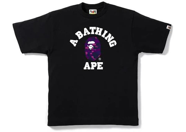 BAPE Color Camo College Tee Black/Purple