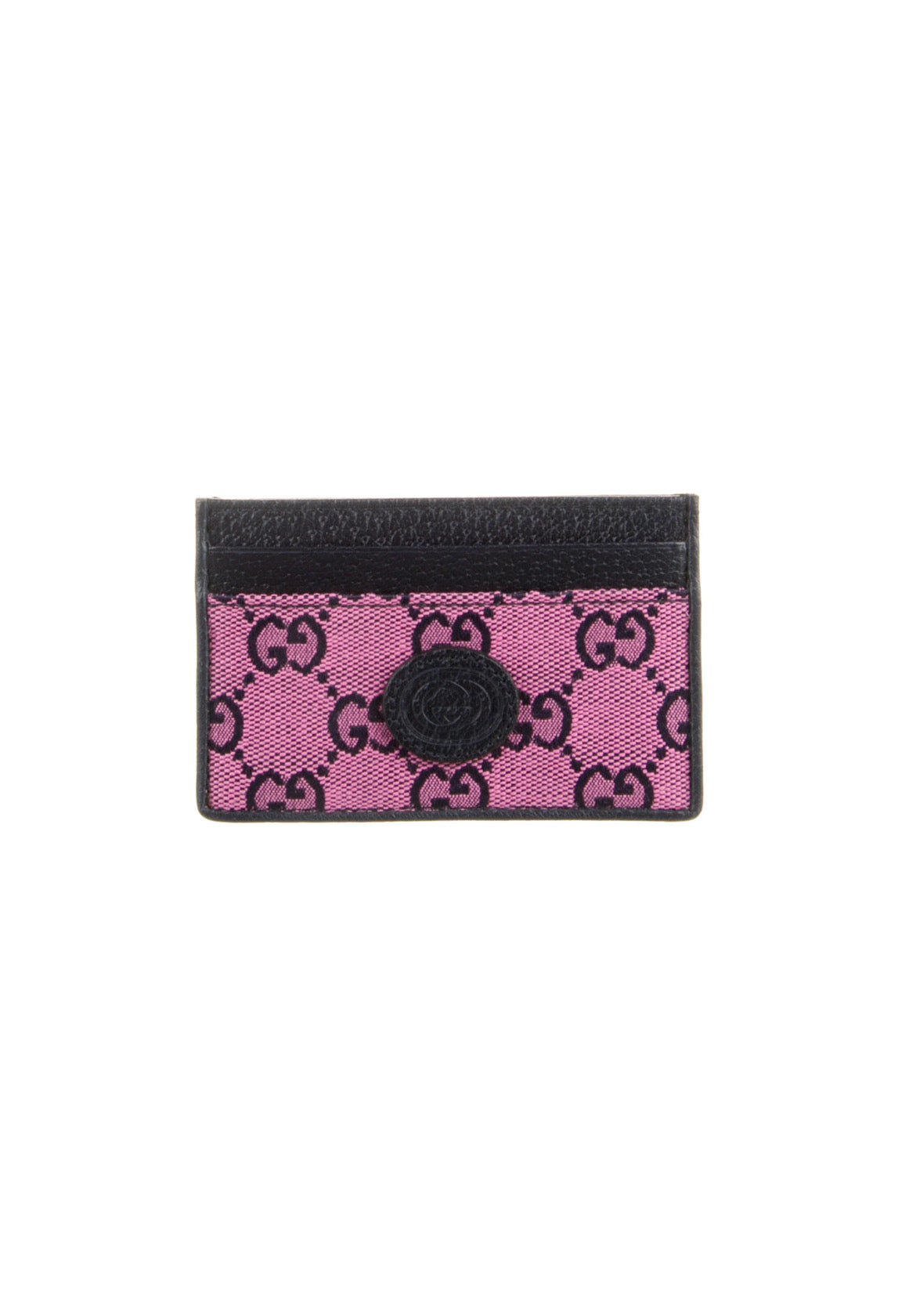 Gucci GG Canvas Leather Card Holder