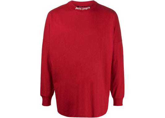 Palm Angels Long Sleeve Classic Logo T-shirt Red/White